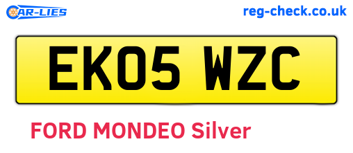 EK05WZC are the vehicle registration plates.