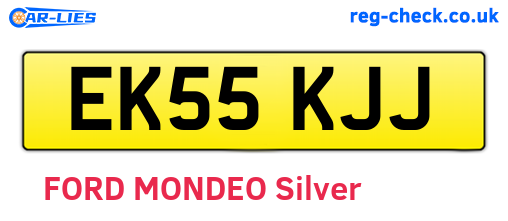EK55KJJ are the vehicle registration plates.