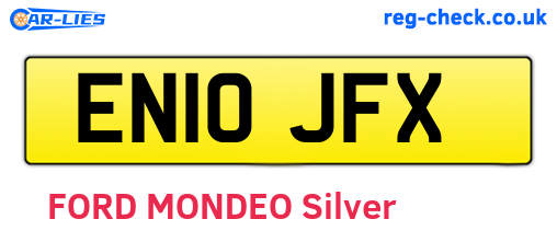 EN10JFX are the vehicle registration plates.