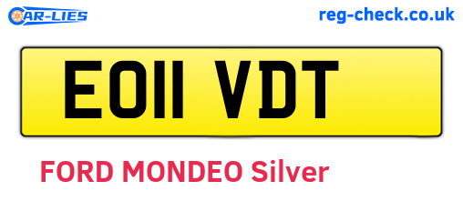 EO11VDT are the vehicle registration plates.