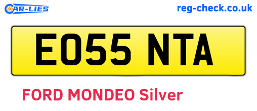 EO55NTA are the vehicle registration plates.