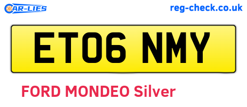 ET06NMY are the vehicle registration plates.