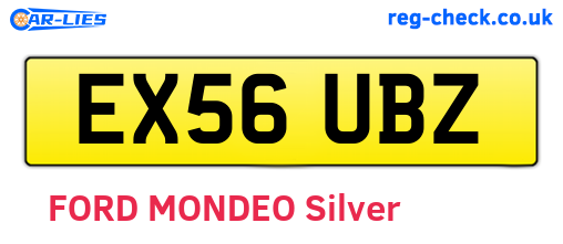 EX56UBZ are the vehicle registration plates.