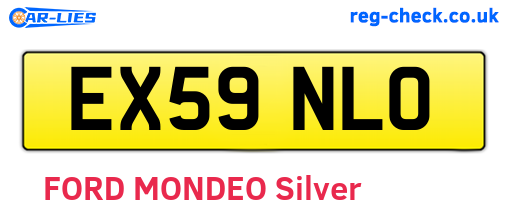 EX59NLO are the vehicle registration plates.
