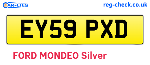 EY59PXD are the vehicle registration plates.