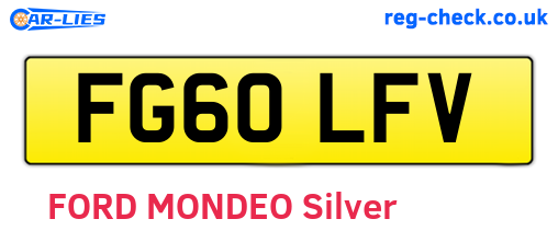 FG60LFV are the vehicle registration plates.