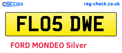FL05DWE are the vehicle registration plates.