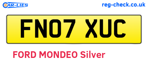 FN07XUC are the vehicle registration plates.