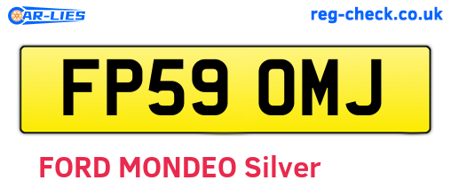 FP59OMJ are the vehicle registration plates.