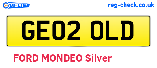 GE02OLD are the vehicle registration plates.