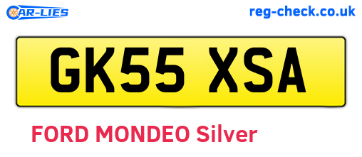 GK55XSA are the vehicle registration plates.