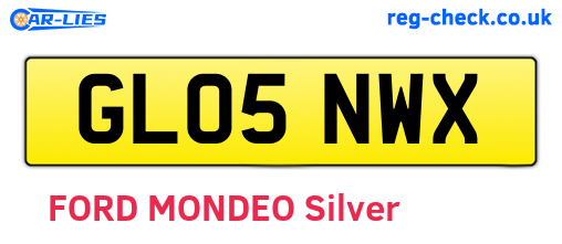 GL05NWX are the vehicle registration plates.