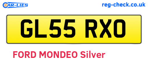 GL55RXO are the vehicle registration plates.