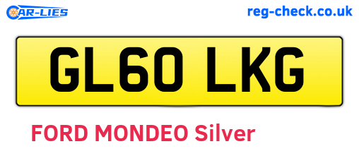 GL60LKG are the vehicle registration plates.