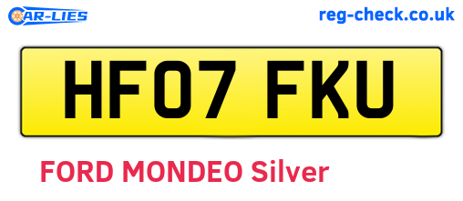 HF07FKU are the vehicle registration plates.