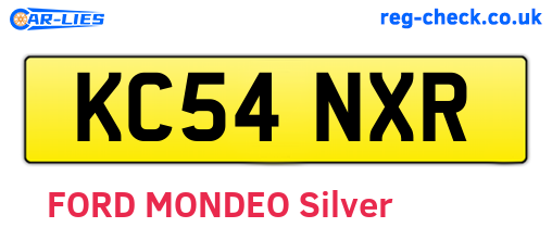 KC54NXR are the vehicle registration plates.