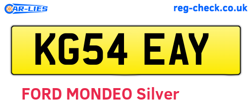 KG54EAY are the vehicle registration plates.
