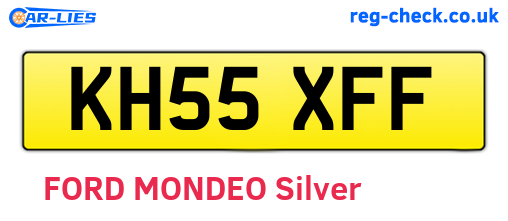 KH55XFF are the vehicle registration plates.