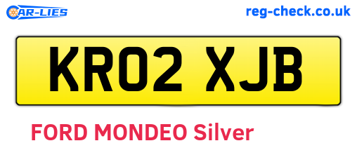 KR02XJB are the vehicle registration plates.