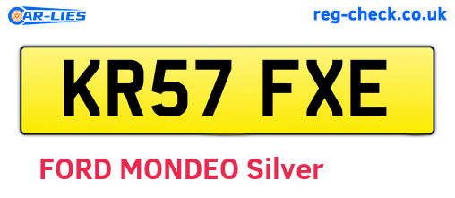 KR57FXE are the vehicle registration plates.