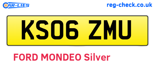 KS06ZMU are the vehicle registration plates.