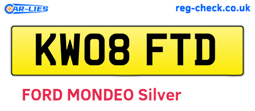 KW08FTD are the vehicle registration plates.