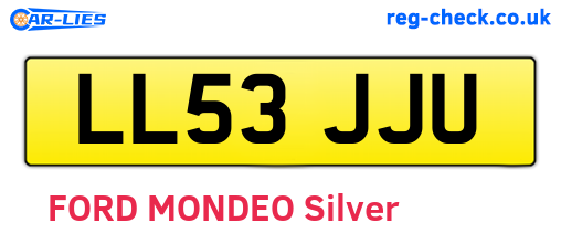 LL53JJU are the vehicle registration plates.