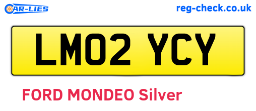 LM02YCY are the vehicle registration plates.