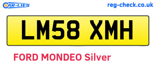 LM58XMH are the vehicle registration plates.