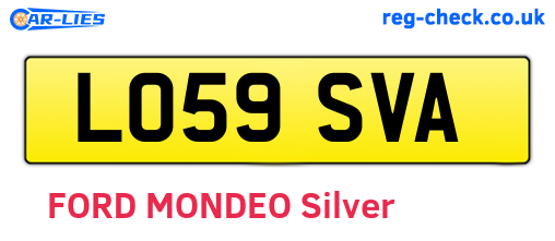 LO59SVA are the vehicle registration plates.