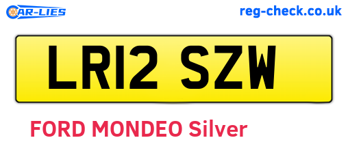 LR12SZW are the vehicle registration plates.