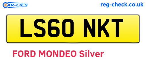 LS60NKT are the vehicle registration plates.