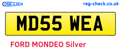 MD55WEA are the vehicle registration plates.