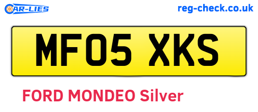 MF05XKS are the vehicle registration plates.