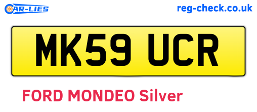 MK59UCR are the vehicle registration plates.
