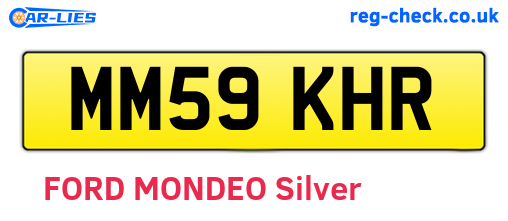MM59KHR are the vehicle registration plates.