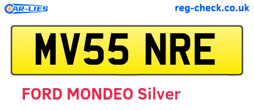 MV55NRE are the vehicle registration plates.