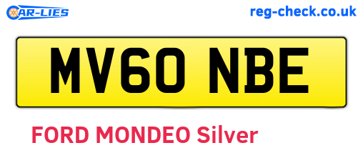 MV60NBE are the vehicle registration plates.