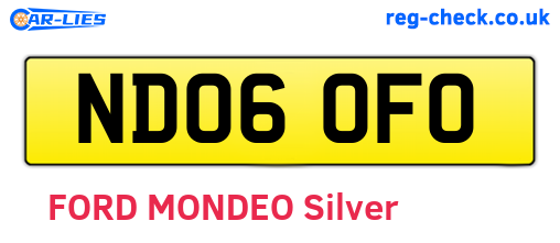 ND06OFO are the vehicle registration plates.