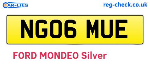 NG06MUE are the vehicle registration plates.