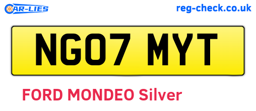 NG07MYT are the vehicle registration plates.