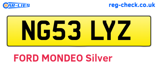 NG53LYZ are the vehicle registration plates.
