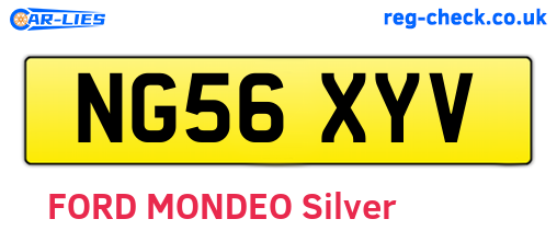 NG56XYV are the vehicle registration plates.
