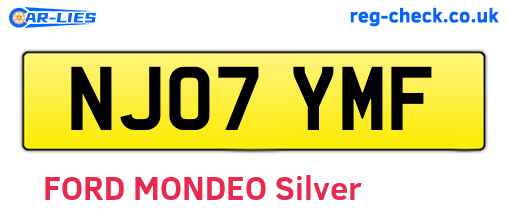 NJ07YMF are the vehicle registration plates.