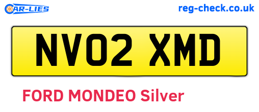NV02XMD are the vehicle registration plates.