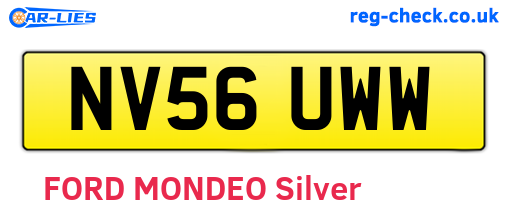 NV56UWW are the vehicle registration plates.