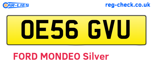 OE56GVU are the vehicle registration plates.