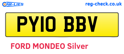PY10BBV are the vehicle registration plates.