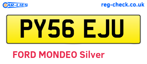 PY56EJU are the vehicle registration plates.