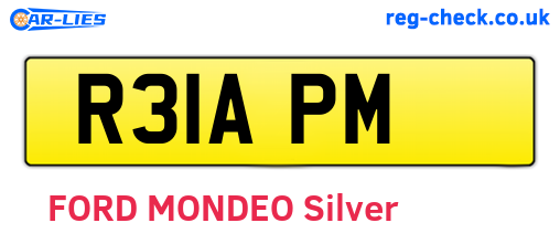 R31APM are the vehicle registration plates.